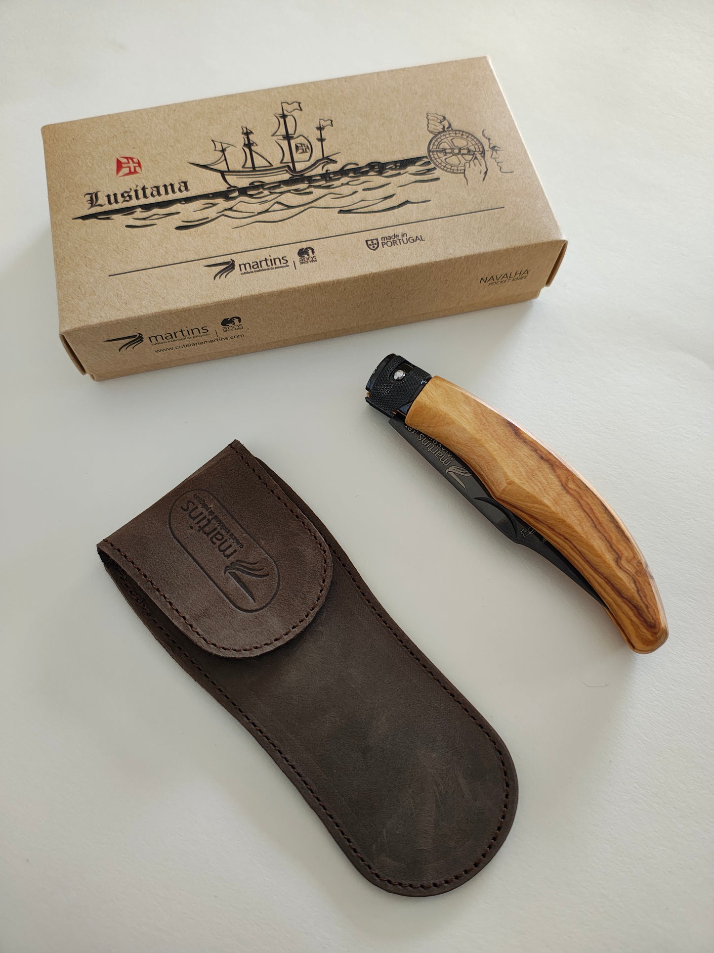Navalha ellegance lusitana+ bolsa f. titanio Martins