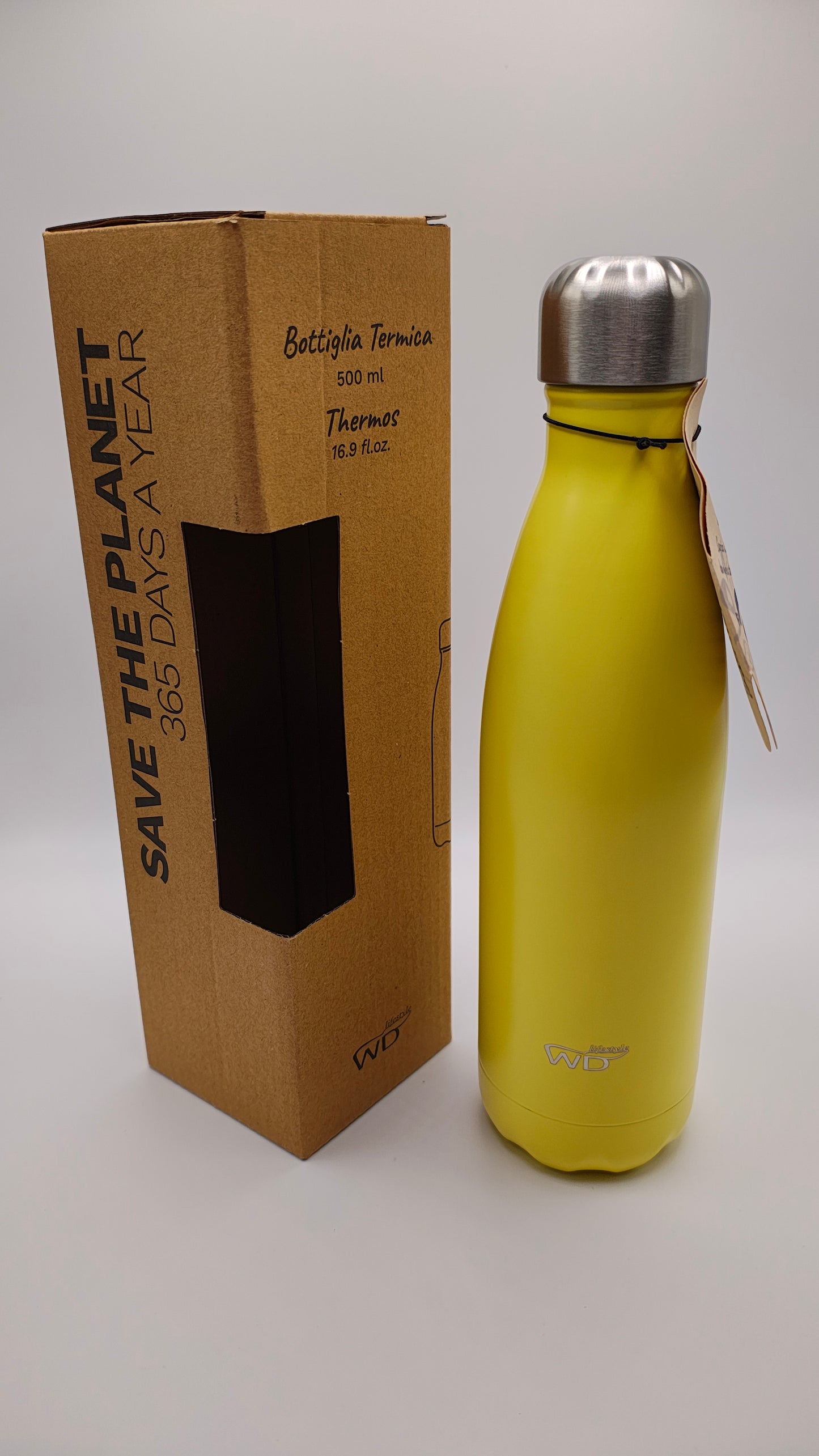 Garrafa Térmica Inox 500ml Banana WD Lifestyle | Frio 24h e Quente 12h