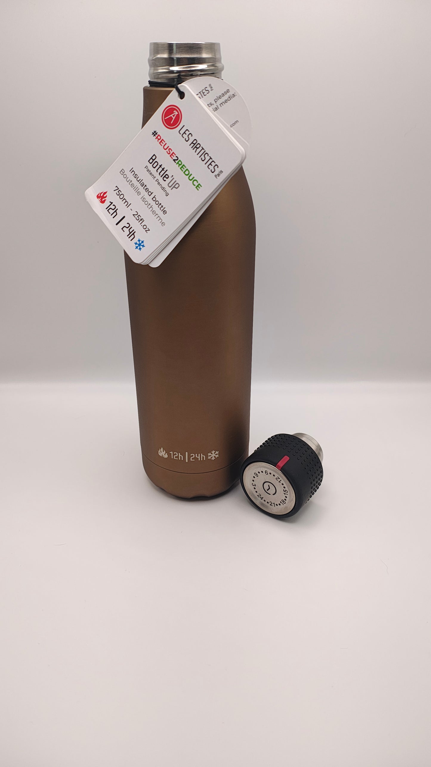Les Artistes Bottle'Up Garrafa Térmica Inox 750ml Bronze | Frio 24h e Quente 12h