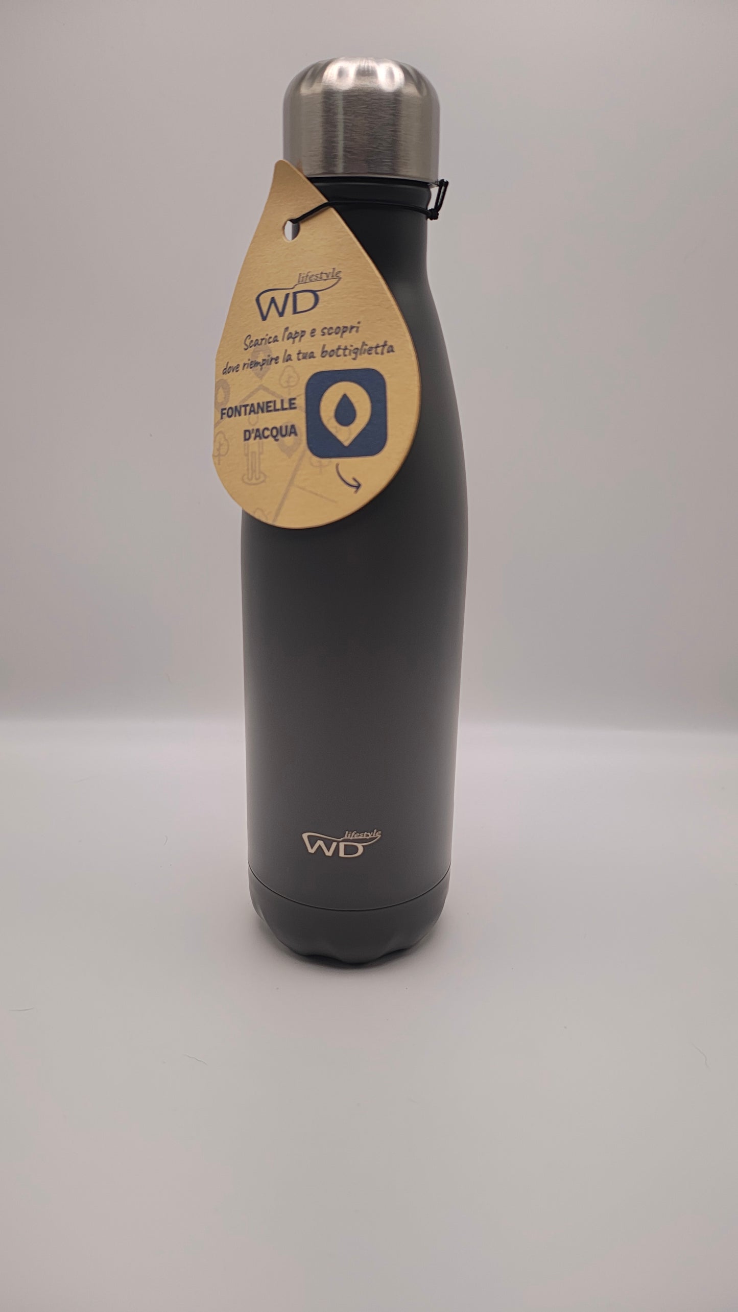 WD Lifestyle Garrafa Térmica Inox 500ml Cinza | Frio 24h e Quente 12h