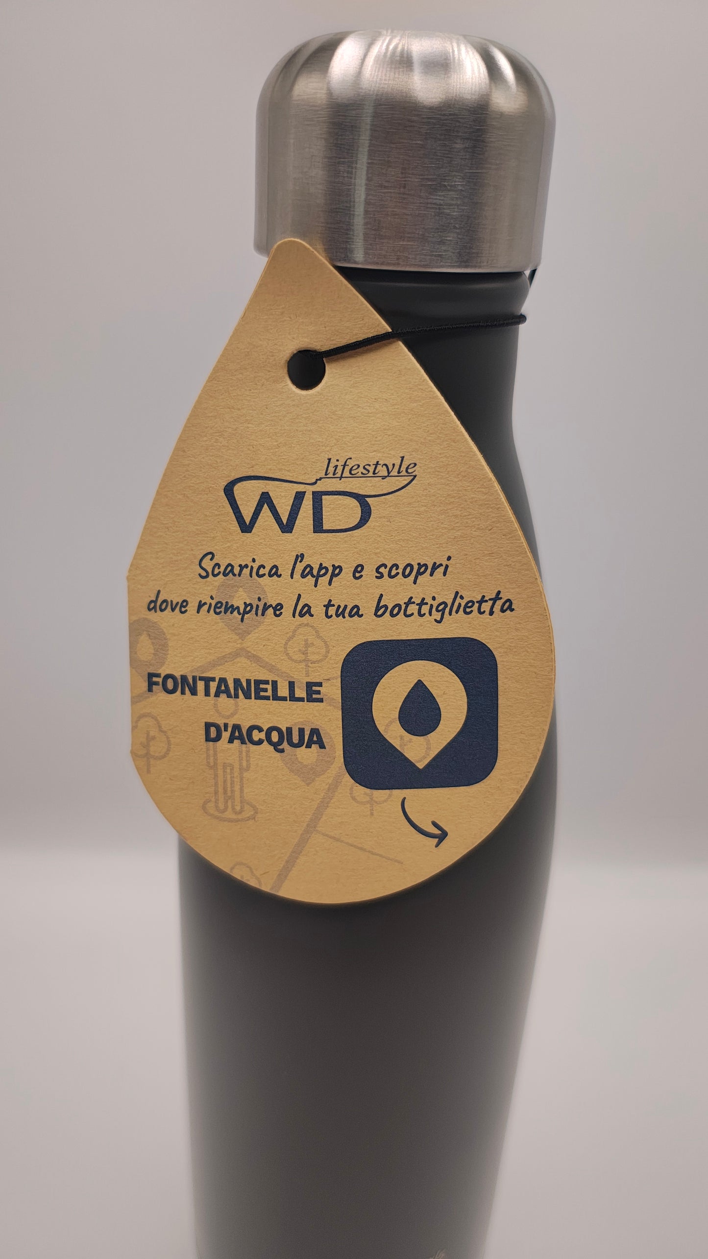 WD Lifestyle Garrafa Térmica Inox 500ml Cinza | Frio 24h e Quente 12h