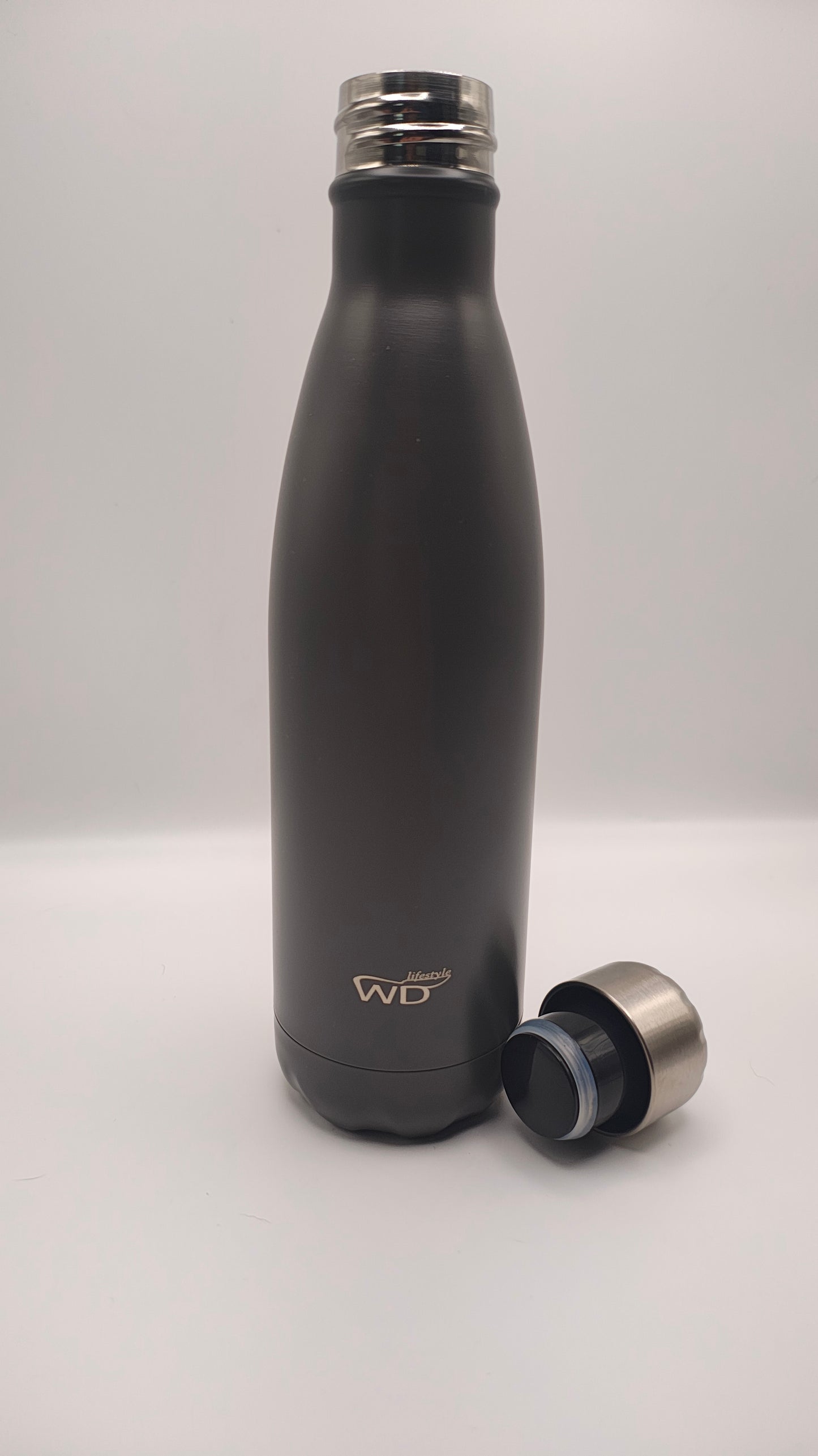 WD Lifestyle Garrafa Térmica Inox 500ml Cinza | Frio 24h e Quente 12h