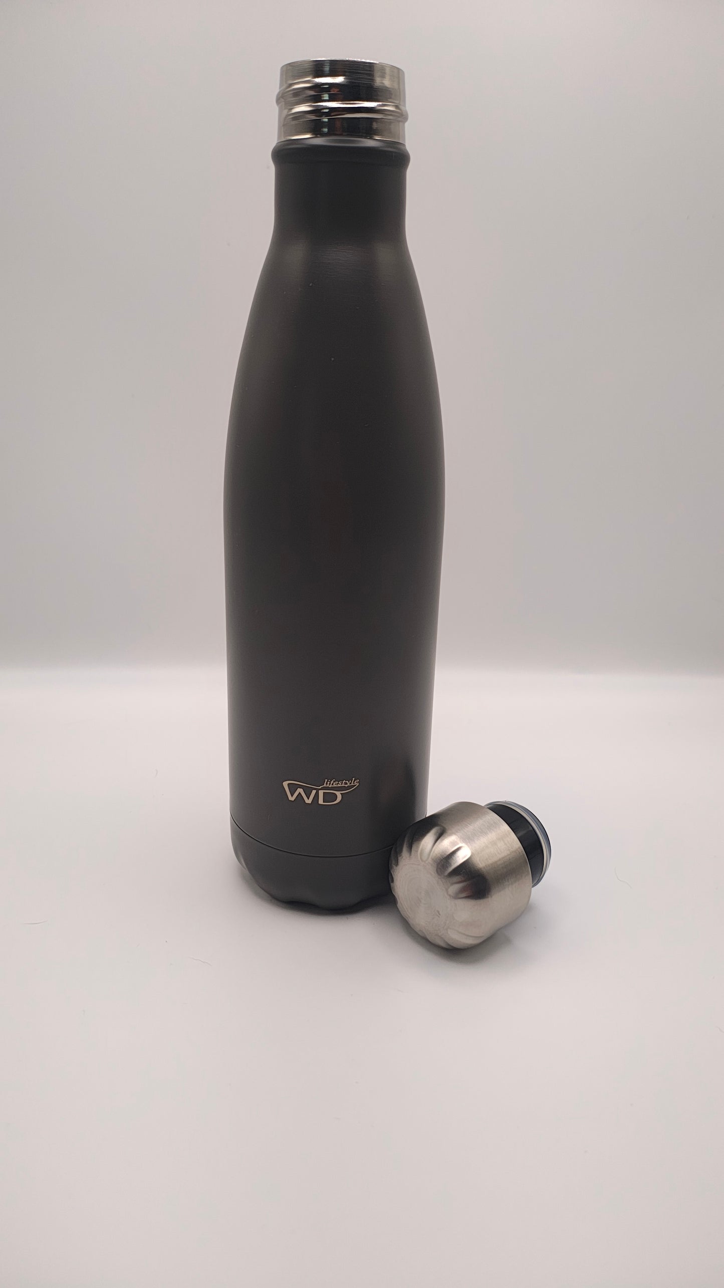 WD Lifestyle Garrafa Térmica Inox 500ml Cinza | Frio 24h e Quente 12h