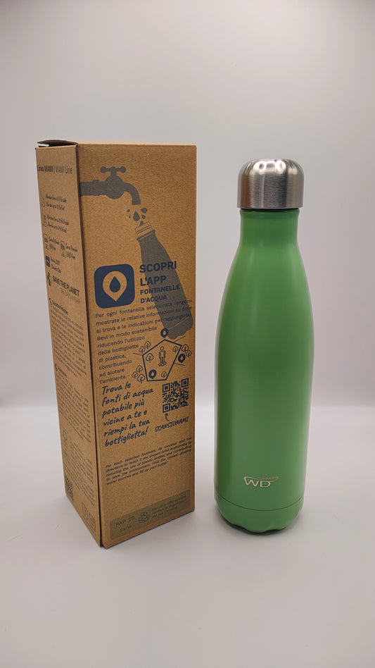 WD Lifestyle Garrafa Térmica Inox 500ml Verde | Frio 24h e Quente 12h