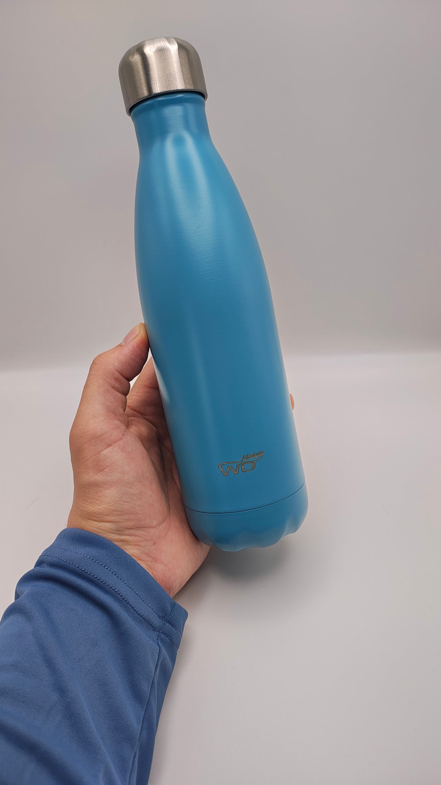WD Lifestyle Garrafa Térmica Inox 500ml Azul Claro | Frio 24h e Quente 12h