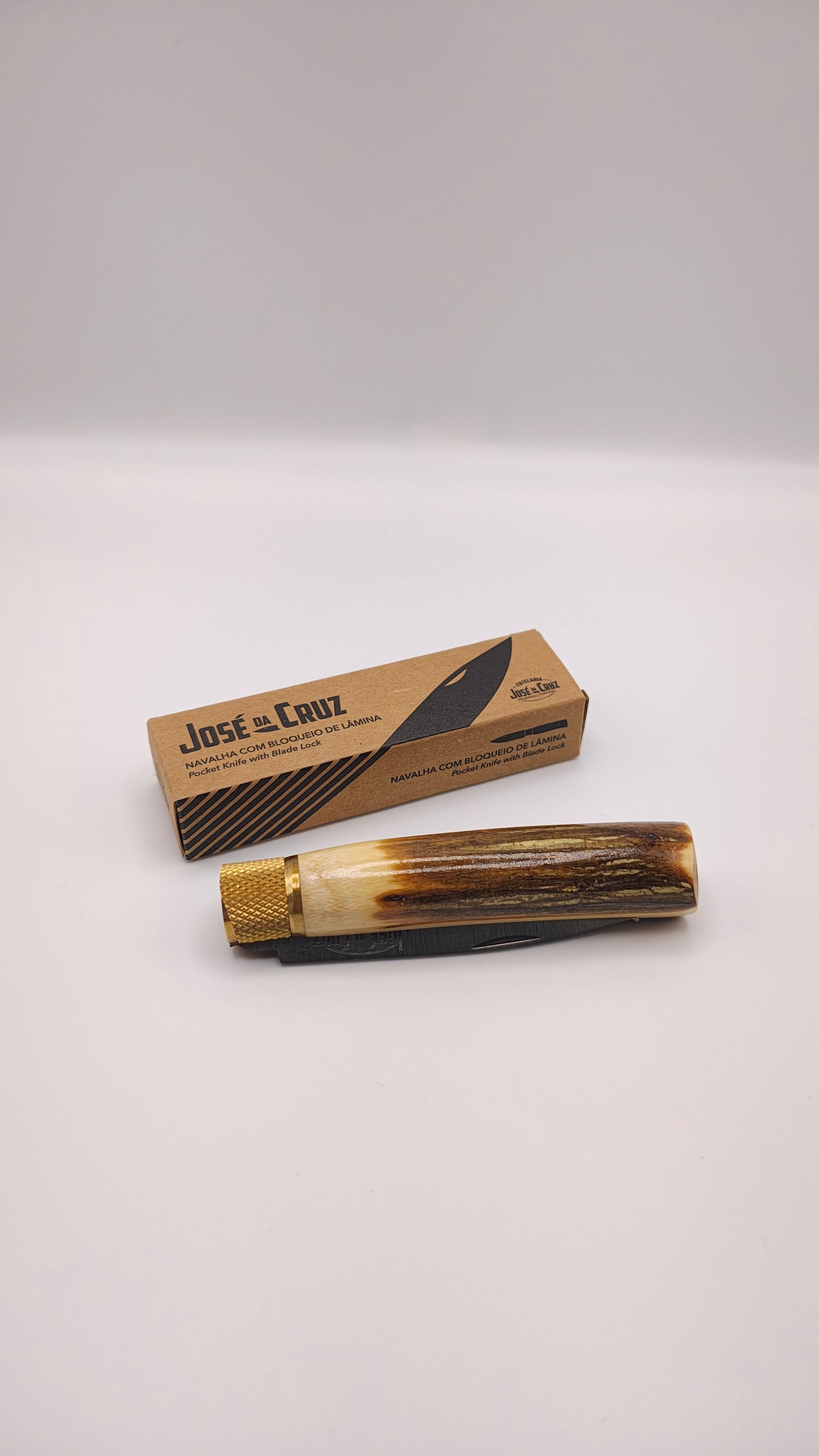 Navalha Rústica Grande Inox José da Cruz | Cabo em Giesta | Artesanal Portuguesa