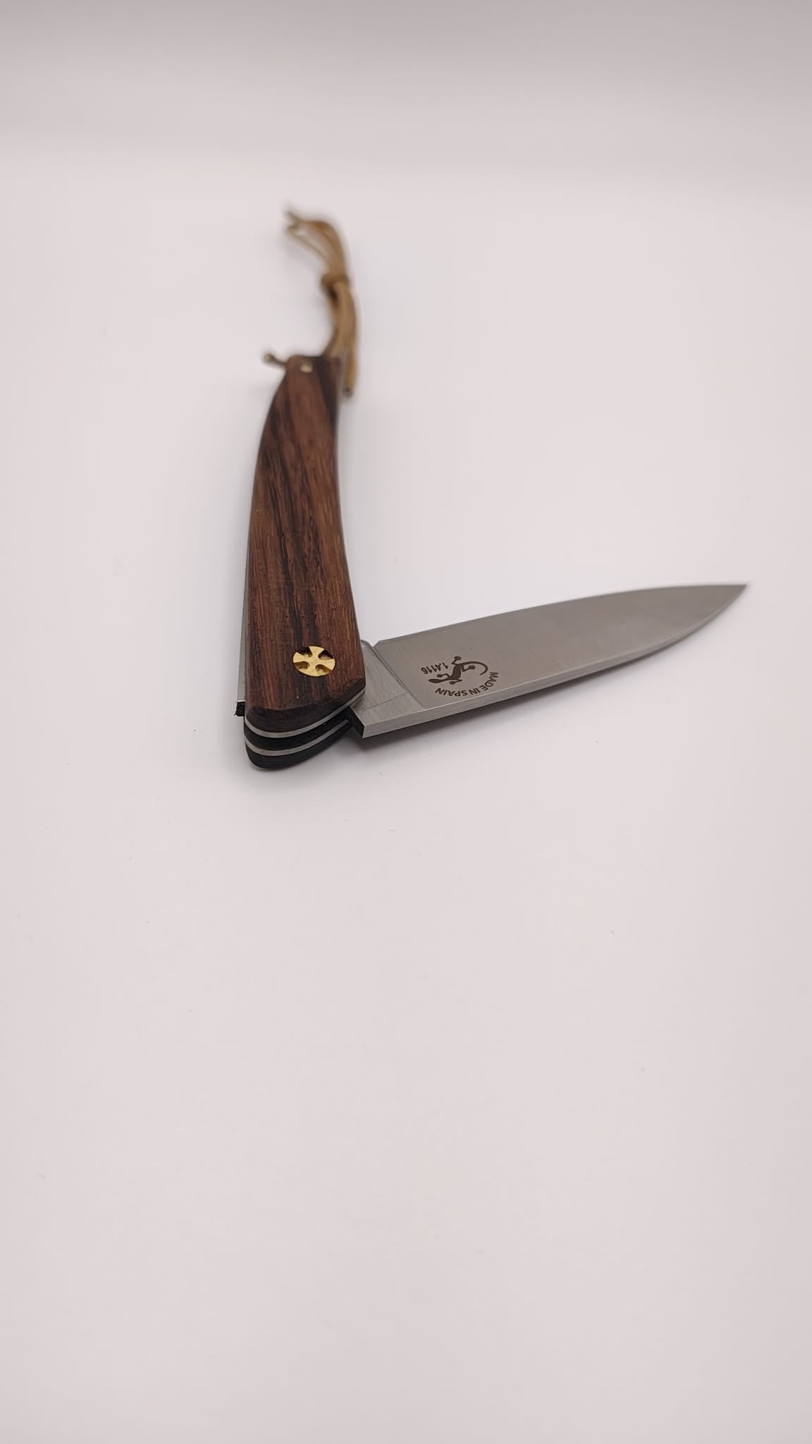 Navalha Salamandra Inox 75mm | Cabo em Pau Santo | Fabricada em Espanha