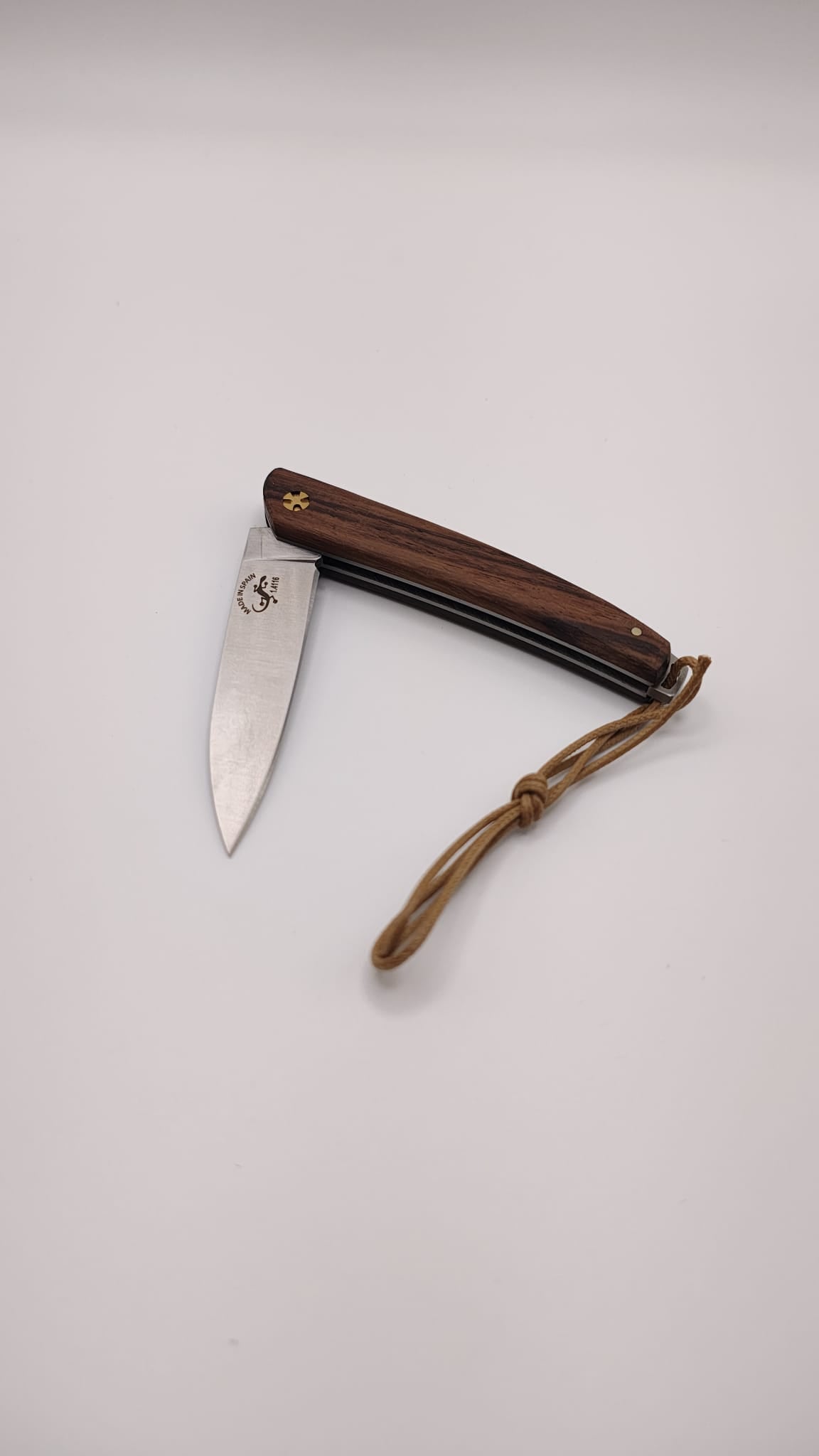 Navalha Salamandra Inox 75mm | Cabo em Pau Santo | Fabricada em Espanha