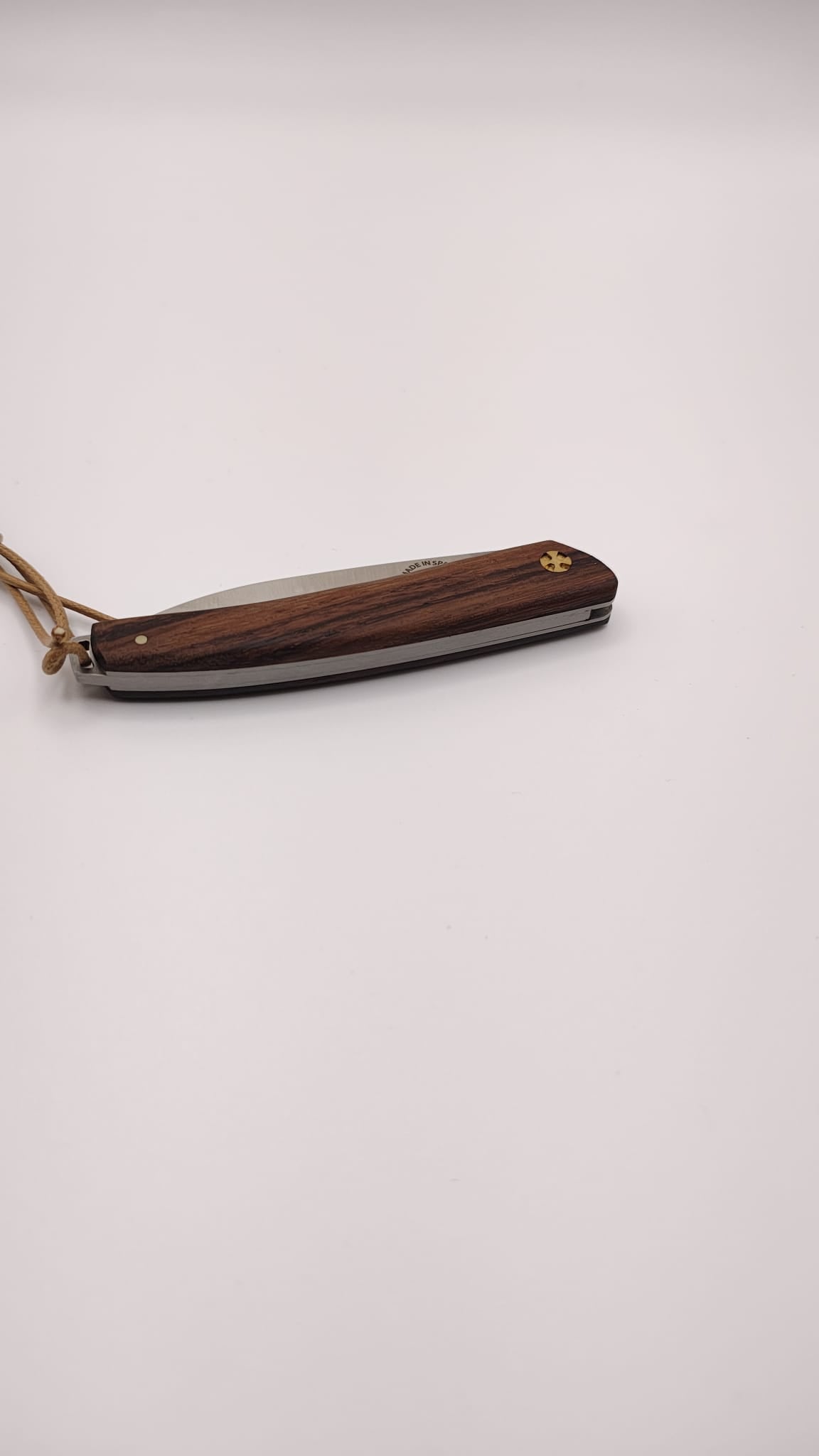 Navalha Salamandra Inox 75mm | Cabo em Pau Santo | Fabricada em Espanha