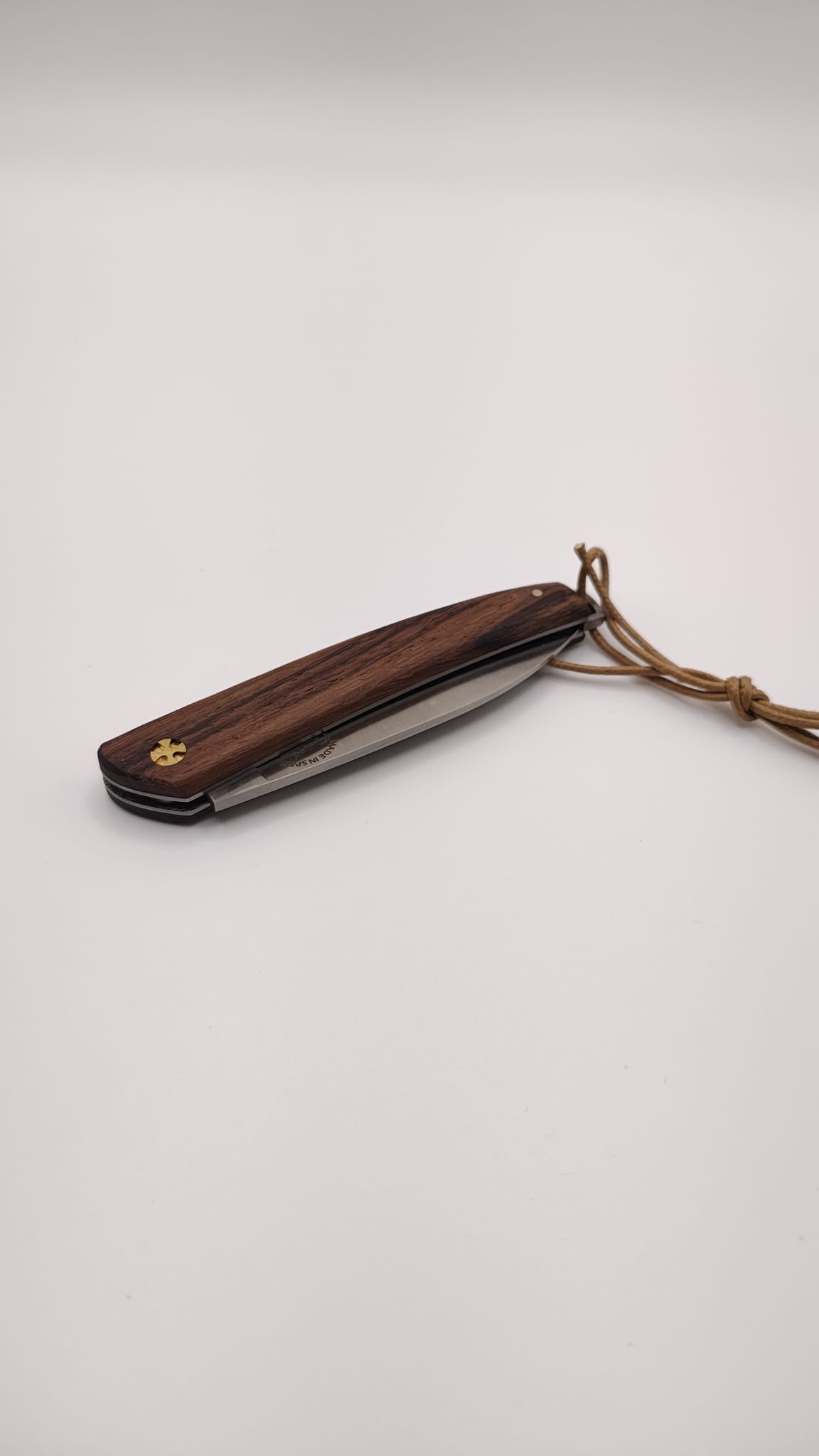 Navalha Salamandra Inox 75mm | Cabo em Pau Santo | Fabricada em Espanha