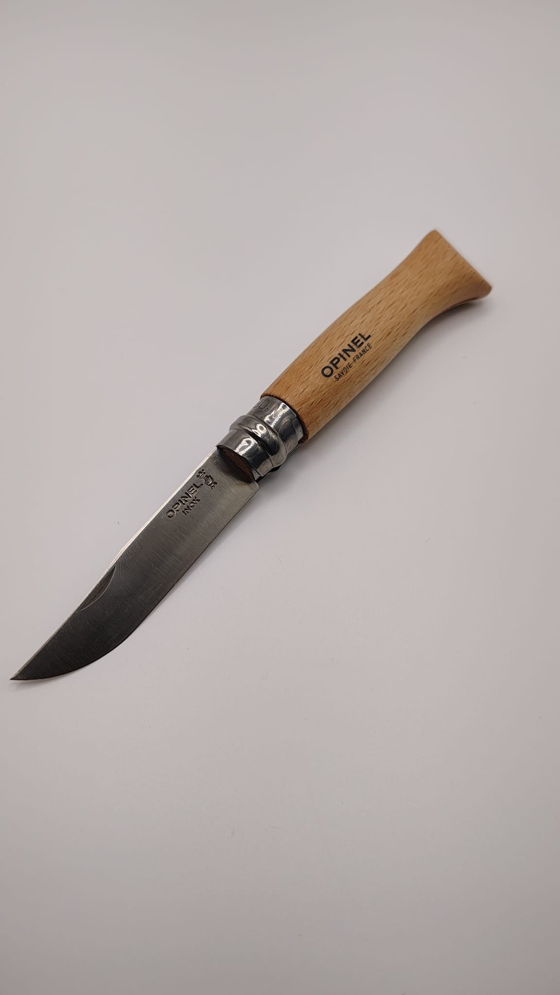 Canivete Opinel N°8 Inox | Aço Sandvik 12C27 | Cabo em Faia